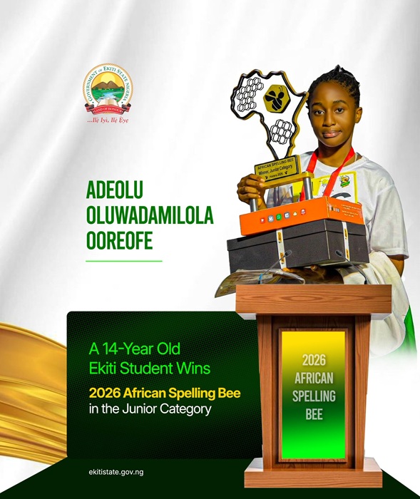 14-year-old Ooreofe wins 2026 African Spelling Bee